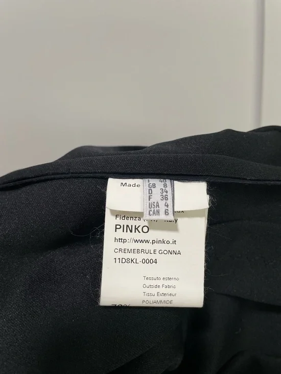 PINKO Italy Navy Pleated Scuba Neoprene Mini Skirt Schoolgirl Preppy - Picture 4 of 6